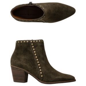 BRAND NEW - Lucky Brand Linnea Booties - olive